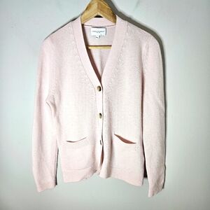 Charlotte Brody Cashmere Blend Cardigan Sweater Grampa Style Blush Pink XS